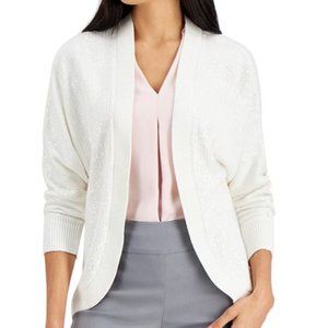 JM Collection Petite Embellished Cocoon Cardigan
